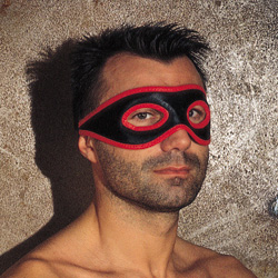 Red and Black Leather Mask